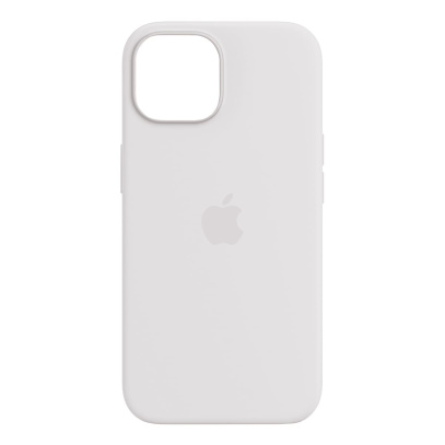 Чехол Silicone Case для Apple iPhone 15 с MagSafe White, белый