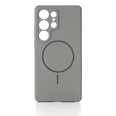 Чехол для Samsung Galaxy S24 Ultra c MagSafe Silicone Case Серый