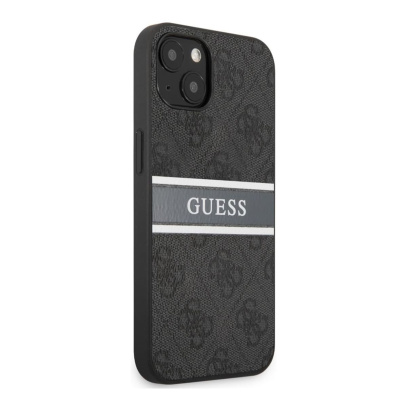 Чехол Guess для iPhone 13 PU Saffiano with metal logo Hard (GUHCP13MPSASBGR) Серый