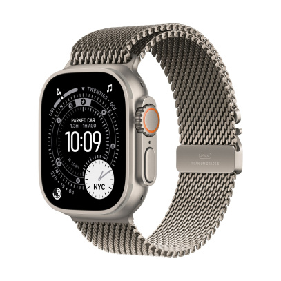 Apple Watch Ultra 3 (2025), 49 мм корпус из титана цвета «Natural», ремешок Titanium Milanese Loop размера M цвета «Natural» Apple Watch Ultra 3 (2025), 49 мм корпус из титана цвета «Natural», ремешок Titanium Milanese Loop размера M цвета «Natural»
