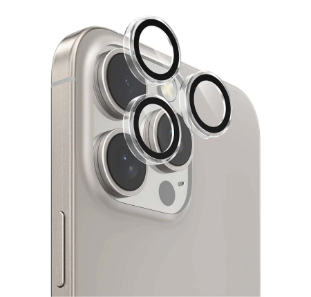 Защитное стекло для камеры iPhone 16 Pro/16 Pro Max SUPGLASS Anti Glare Camera lens glass (XC-34) Светло-серый