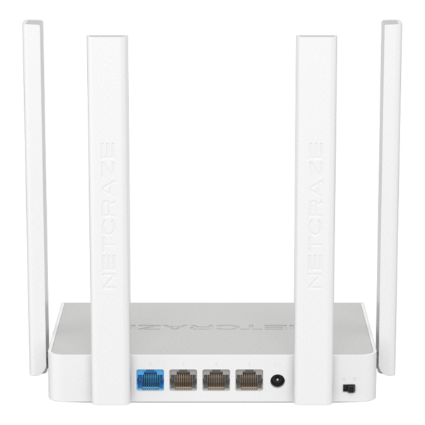 Wi-Fi роутер KEENETIC Netcraze Speedster, Wi-Fi 5, AC1200, 2.4/5ГГц, 4 WAN/LAN, (NC-3013) Белый
