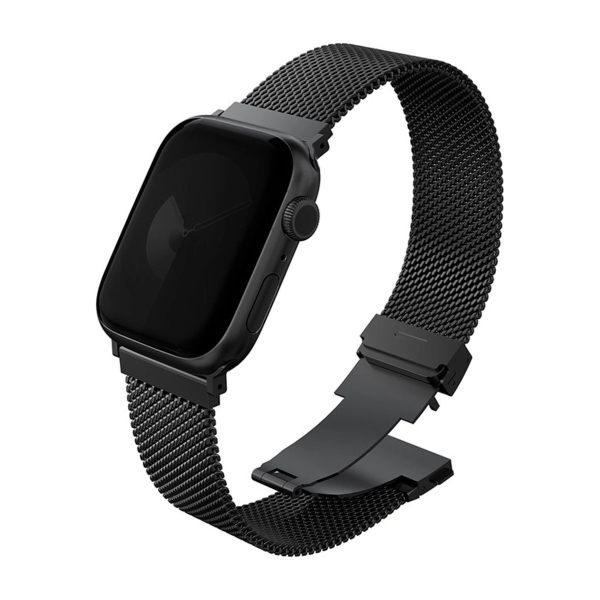 Ремешок для Apple Watch 38/40/41 mm UNIQ DANTE PRO GRAPHITE BLACK (42MM-DANPGBLK) Чёрный графит