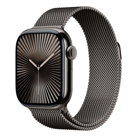 Apple Watch Series 10, 42 мм корпус из титана цвета «Slate», ремешок Milanese Loop цвета «Slate» Apple Watch Series 10, 42 мм корпус из титана цвета «Slate», ремешок Milanese Loop цвета «Slate»