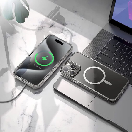 Чехол hoco. Magnetic Smartphone CASE для Apple iPhone 15 Pro Max Прозрачный