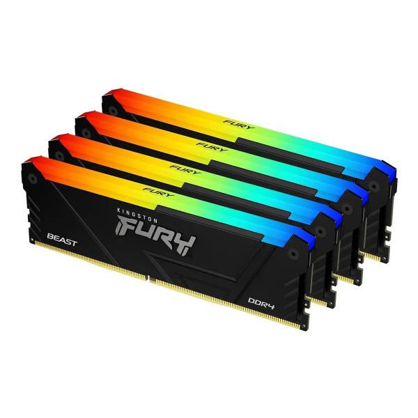 Оперативная память Kingston Fury Beast RGB (KF432C16BB2AK4/32) DDR4 32GB 3200MHz CL16 DIMM 4x8 RGB Dual Rank