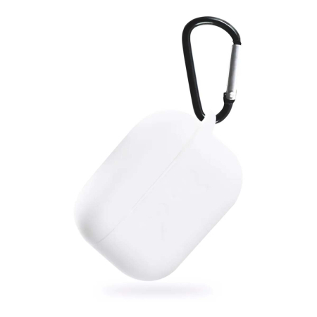 Чехол для Airpods Pro 2 Gurdini прорезиненный soft touch c карабином, Белый