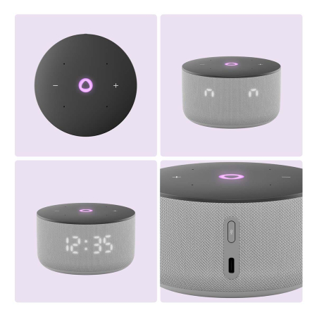 Умная колонка Яндекс.Станция Мини 3 (с часами) Серый Умная колонка Яндекс.Станция Мини 3 (с часами) Серый