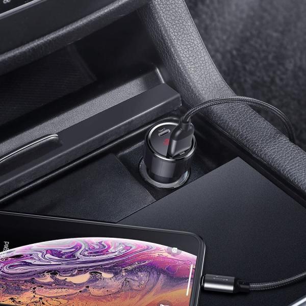 Автомобильное зарядное устройство Baseus 2 USB Quick Charger 45W (USB-C+USB) (CCMLC20C-01) Черный