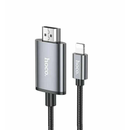 Кабель hoco. разъем Lightning – HDMI, 2 м (UA27) Черный