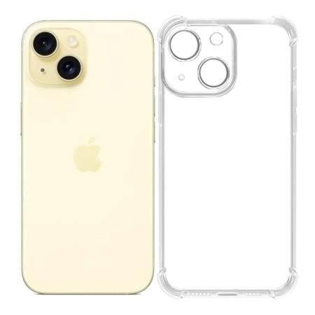 Противоударный чехол для Apple iPhone 15 с защитой камер Прозрачный