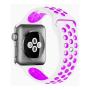 Ремешок для Apple Watch 42/44 mm Nike+ Silicone Sport Band Бело-сиреневый