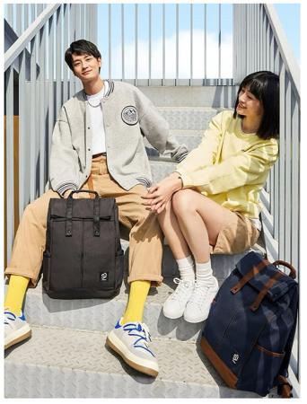 Рюкзак Xiaomi 90 Points Vibrant College NEW (90BBPLF1902U) Бежевый