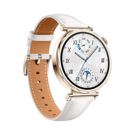 Часы HUAWEI Watch GT 5 Gold, 41 мм, цвет корпуса золотистый, цвет ремешка белый