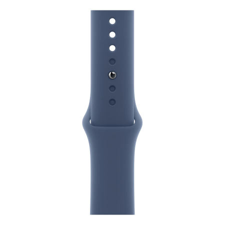 Apple Watch Series 10, 46 мм корпус из алюминия цвета «Silver», ремешок Sport Band размера S/M цвета «Denim» Apple Watch Series 10, 46 мм корпус из алюминия цвета «Silver», ремешок Sport Band размера S/M цвета «Denim»