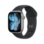 Apple Watch Series 11, 42 мм корпус из алюминия цвета «Space Gray», ремешок Sport Band размера S/M цвета «Black»