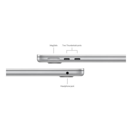 Apple MacBook Air 13" (M3, 8C CPU, 8C GPU, 2024) 8/256Gb SSD (MRXQ3) Silver, серебристый