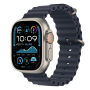 Apple Watch Ultra 2 (2024), 49 мм корпус из титана цвета «Natural», ремешок Ocean Band цвета «Navy»