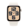 Apple Watch SE (2024), 44 мм корпус из алюминия цвета «Starlight», ремешок Sport Band размера S/M цвета «Starlight» Apple Watch SE (2024), 44 мм корпус из алюминия цвета «Starlight», ремешок Sport Band размера S/M цвета «Starlight»