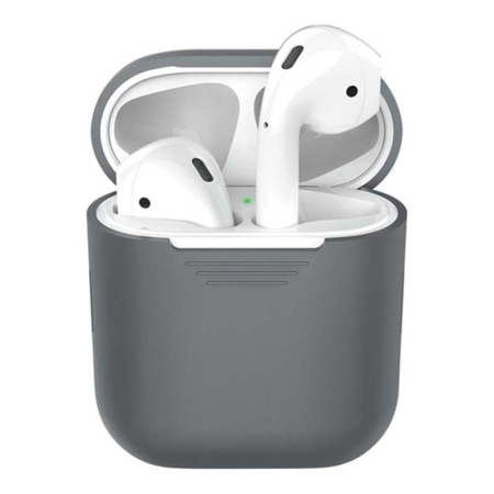 Чехол для Apple AirPods 1/2 Silicone Case Advanced Ash, серо-древесный