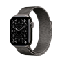 Apple Watch Series 11, 42 мм корпус из титана цвета «Slate», ремешок Milanese Loop цвета «Slate»