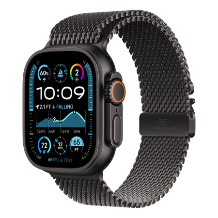 Apple Watch Ultra 2 (2024), 49 мм корпус из титана цвета «Black», ремешок Titanium Milanese Loop размера L цвета «Black» Apple Watch Ultra 2 (2024), 49 мм корпус из титана цвета «Black», ремешок Titanium Milanese Loop размера L цвета «Black»