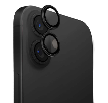 Защитное стекло для камеры iPhone 16/16 Plus UNIQ OPTIX Camera Lens AluGuard (IP6.1-6.7(2024)-ALENSBLK) Чёрный