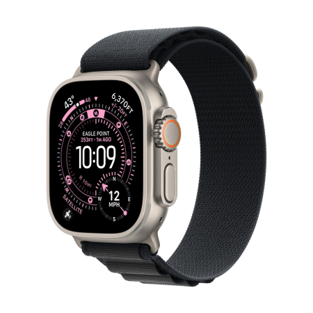 Apple Watch Ultra 3 (2025), 49 мм корпус из титана цвета «Natural», ремешок Alpine Loop размера M цвета «Black» Apple Watch Ultra 3 (2025), 49 мм корпус из титана цвета «Natural», ремешок Alpine Loop размера M цвета «Black»