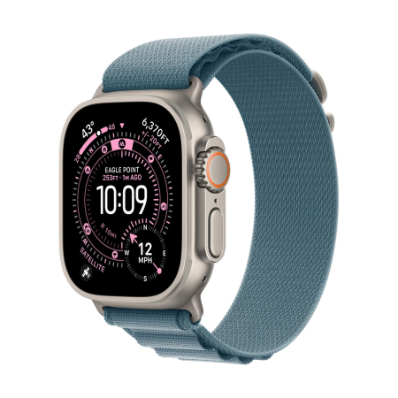 Apple Watch Ultra 3 (2025), 49 мм корпус из титана цвета «Natural», ремешок Alpine Loop размера M цвета «Light Blue» Apple Watch Ultra 3 (2025), 49 мм корпус из титана цвета «Natural», ремешок Alpine Loop размера M цвета «Light Blue»