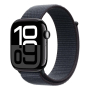 Apple Watch Series 10, 46 мм корпус из алюминия цвета «Jet Black», ремешок Sport Loop цвета «Ink» Apple Watch Series 10, 46 мм корпус из алюминия цвета «Jet Black», ремешок Sport Loop цвета «Ink»