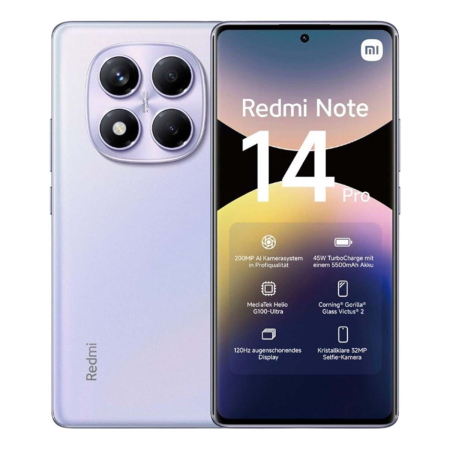 Xiaomi Redmi Note 14 Pro 8/256Gb Aurora Purple, фиолетовый