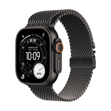 Apple Watch Ultra 3 (2025), 49 мм корпус из титана цвета «Black», ремешок Titanium Milanese Loop размера L цвета «Black» Apple Watch Ultra 3 (2025), 49 мм корпус из титана цвета «Black», ремешок Titanium Milanese Loop размера L цвета «Black»
