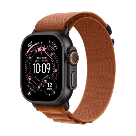 Apple Watch Ultra 3 (2025), 49 мм корпус из титана цвета «Black», ремешок Alpine Loop размера S цвета «Terra Cotta» Apple Watch Ultra 3 (2025), 49 мм корпус из титана цвета «Black», ремешок Alpine Loop размера S цвета «Terra Cotta»
