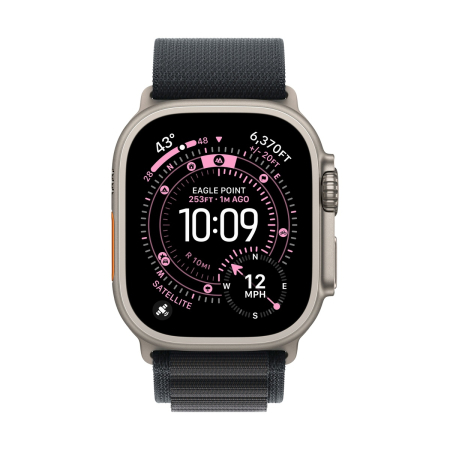 Apple Watch Ultra 3 (2025), 49 мм корпус из титана цвета «Natural», ремешок Alpine Loop размера M цвета «Black» Apple Watch Ultra 3 (2025), 49 мм корпус из титана цвета «Natural», ремешок Alpine Loop размера M цвета «Black»